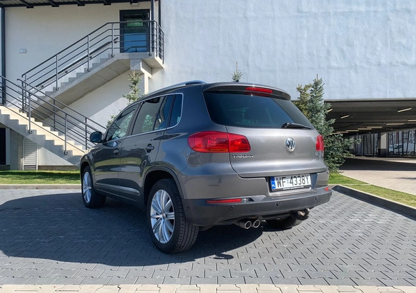 Volkswagen Tiguan cena 50950 przebieg: 206372, rok produkcji 2014 z Warszawa małe 79